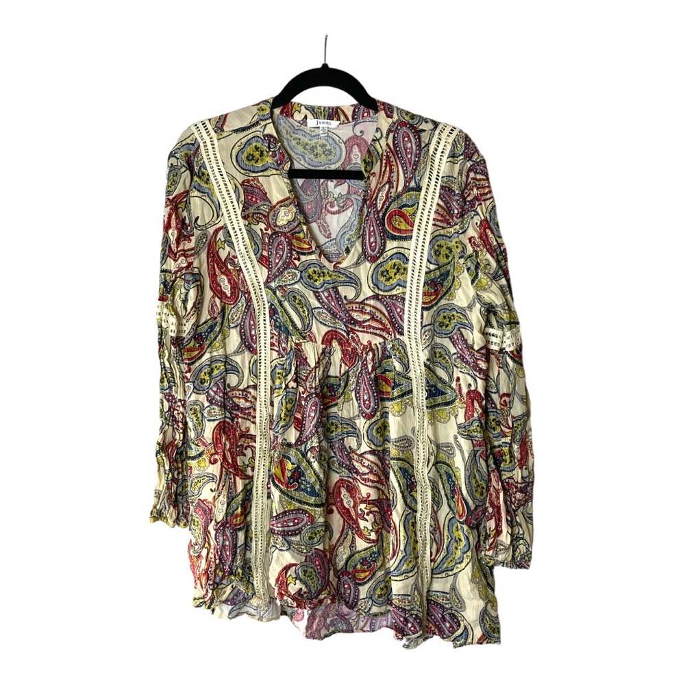 Jodifl‎ Paisley Print Tunic Top Size Small